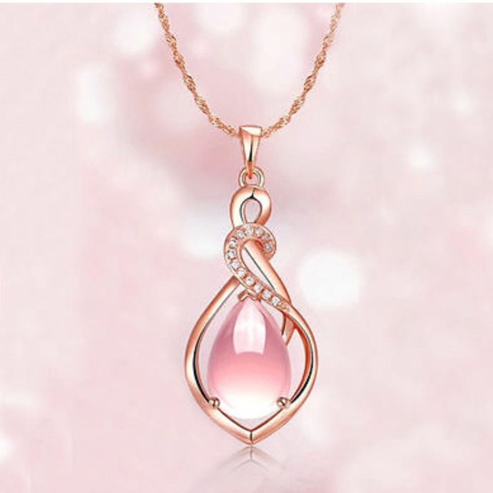 Pink /gold necklace
